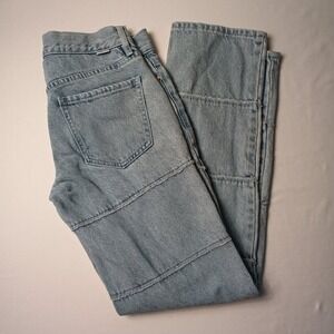 Pacsun Jeans Size 24/0 Low Rise Straight Light Wash Patchwork Cotton Y2K